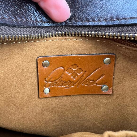 Patricia Nash Leopard Haircalf Rimini Double Zip Box Crossbody Bag - Picture 8 of 13